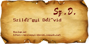 Szilágyi Dávid névjegykártya