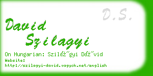 david szilagyi business card